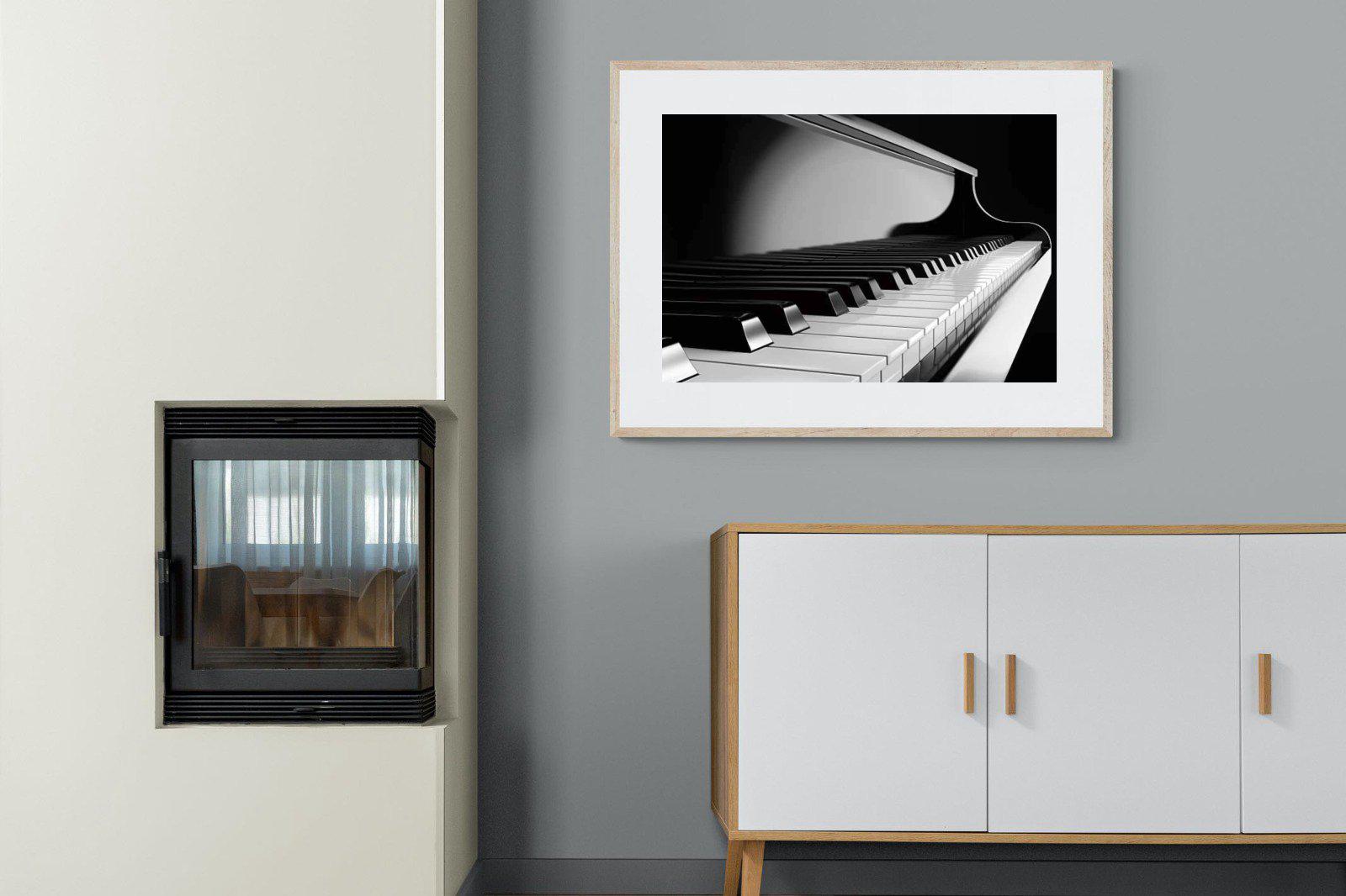 Piano-Wall_Art-100 x 75cm-Framed Print-Wood-Pixalot
