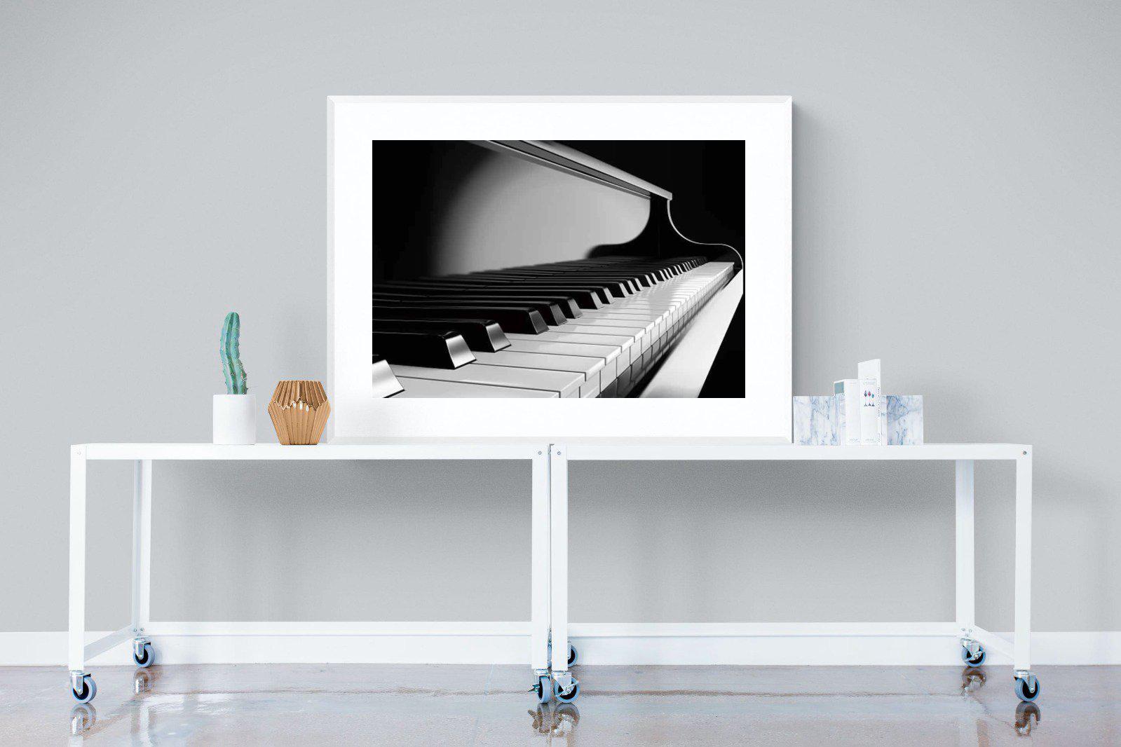 Piano-Wall_Art-120 x 90cm-Framed Print-White-Pixalot