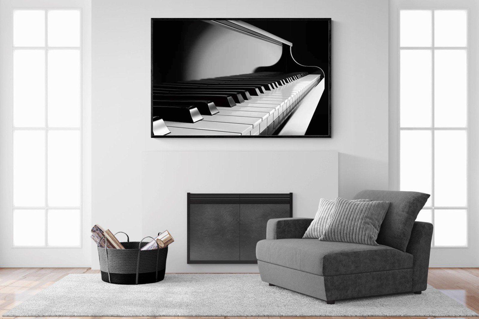 Piano-Wall_Art-150 x 100cm-Mounted Canvas-Black-Pixalot