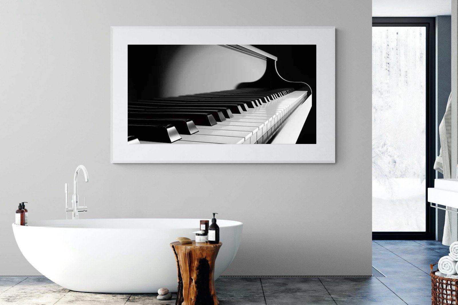 Piano-Wall_Art-180 x 110cm-Framed Print-White-Pixalot