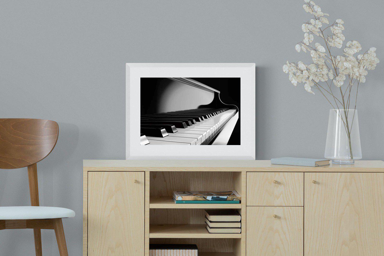 Piano-Wall_Art-60 x 45cm-Framed Print-White-Pixalot