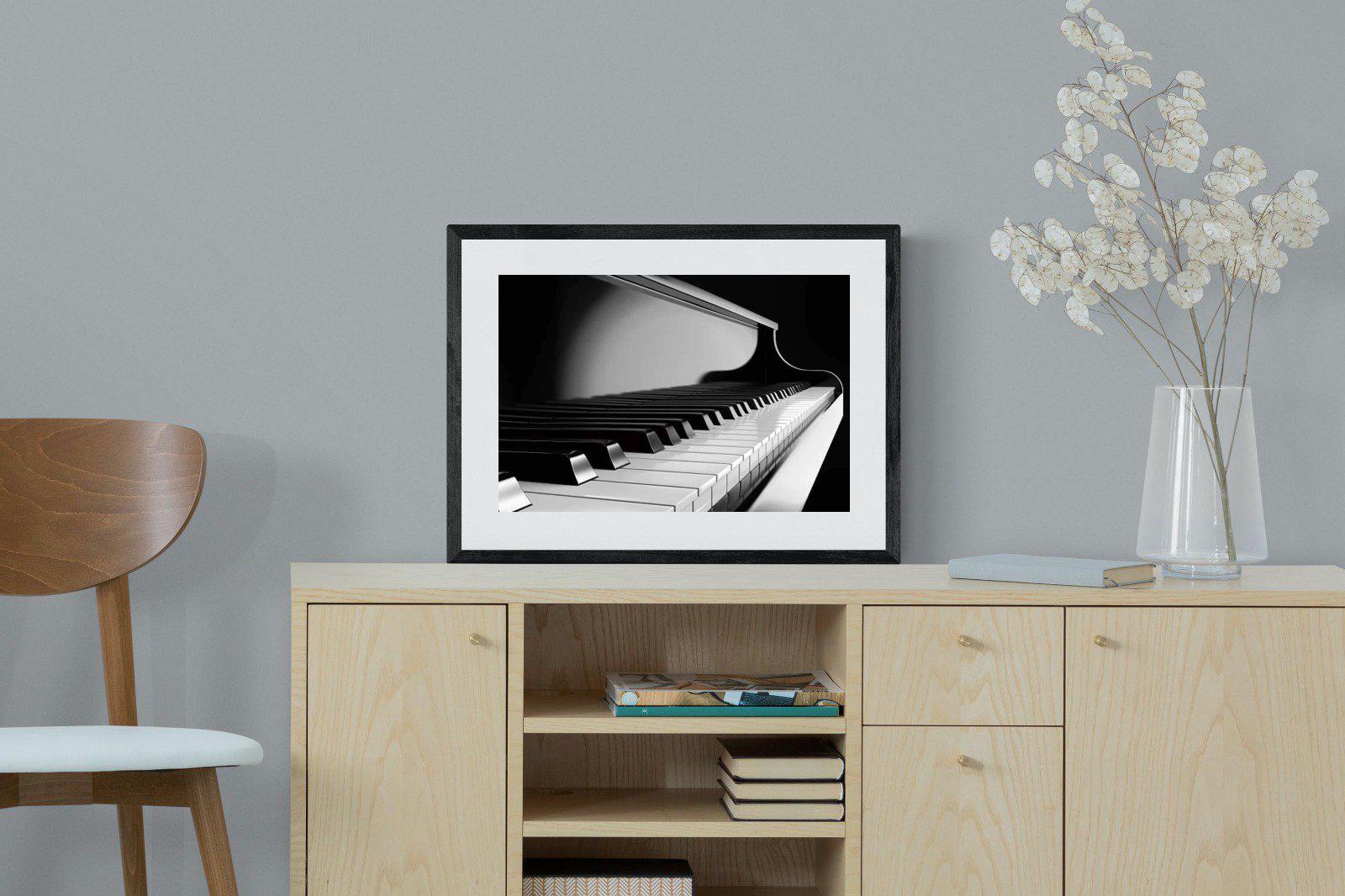 Piano-Wall_Art-60 x 45cm-Framed Print-Black-Pixalot