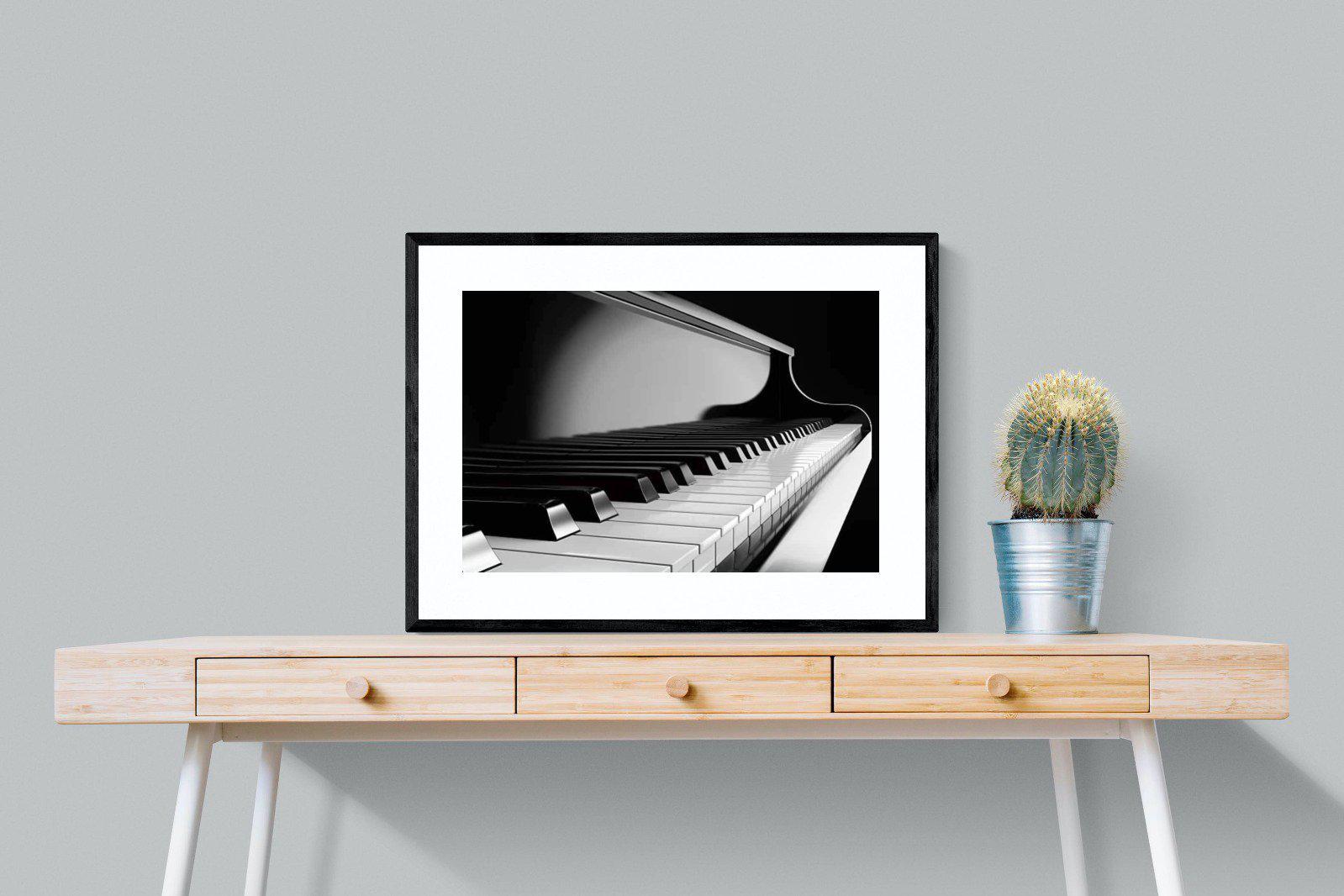 Piano-Wall_Art-80 x 60cm-Framed Print-Black-Pixalot