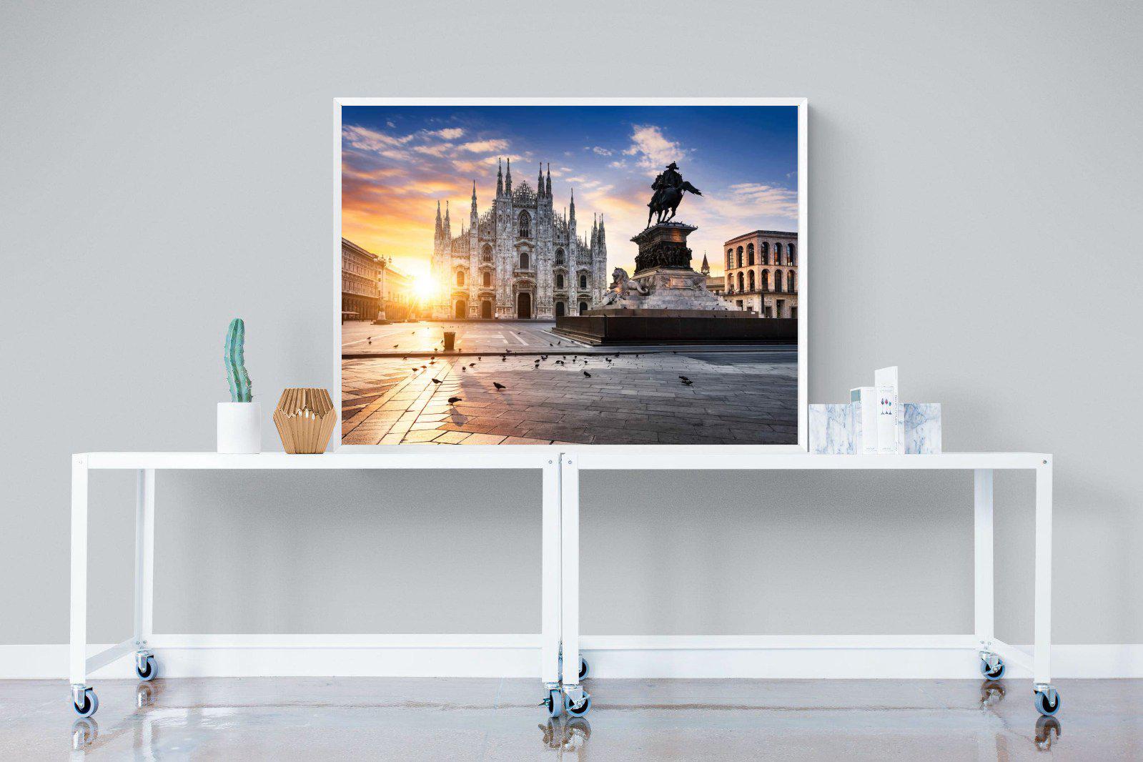 Piazza del Duomo-Wall_Art-120 x 90cm-Mounted Canvas-White-Pixalot
