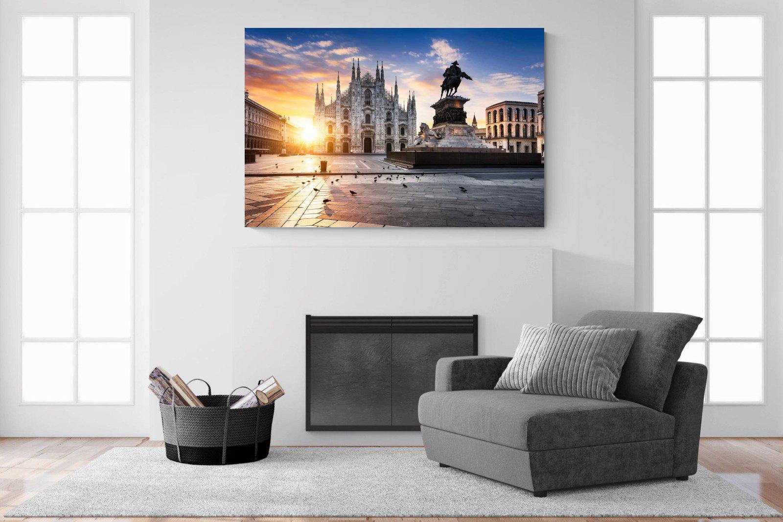 Piazza del Duomo-Wall_Art-150 x 100cm-Mounted Canvas-No Frame-Pixalot
