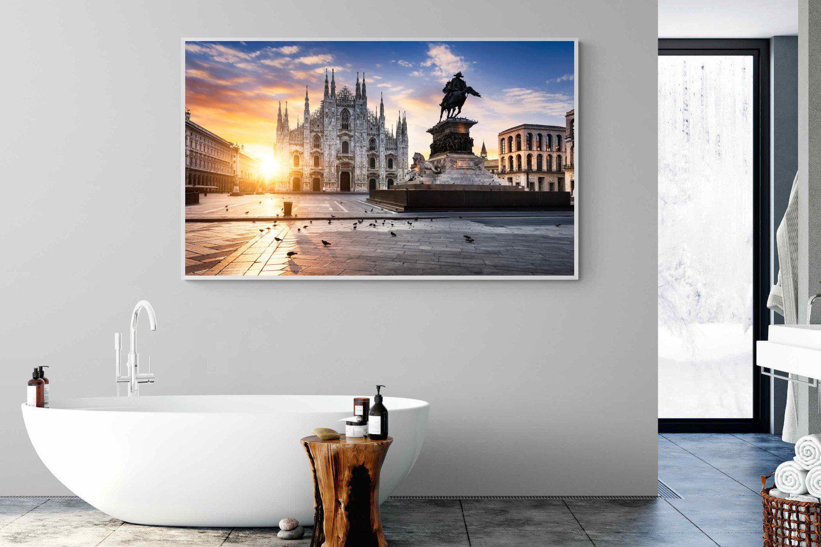 Piazza del Duomo-Wall_Art-180 x 110cm-Mounted Canvas-White-Pixalot