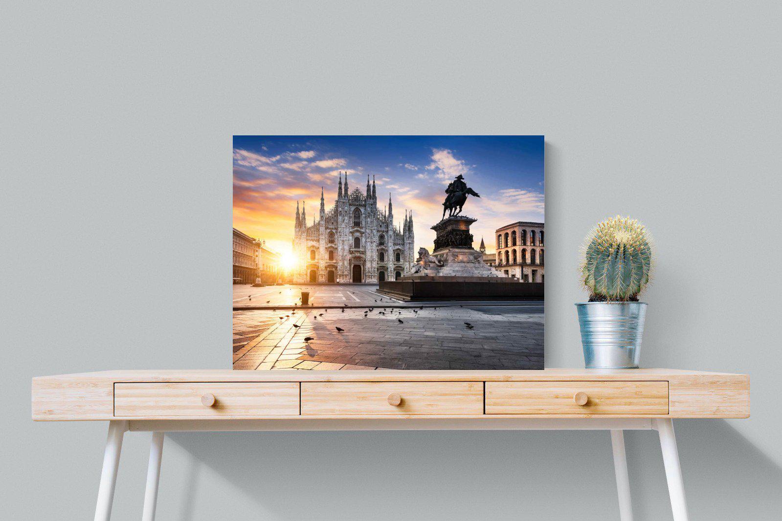 Piazza del Duomo-Wall_Art-80 x 60cm-Mounted Canvas-No Frame-Pixalot