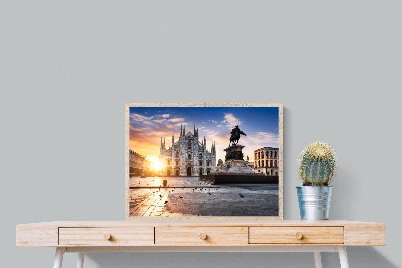 Piazza del Duomo-Wall_Art-80 x 60cm-Mounted Canvas-Wood-Pixalot