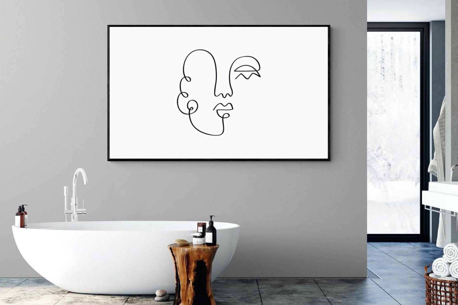 Picasso One-Wall_Art-180 x 110cm-Mounted Canvas-Black-Pixalot
