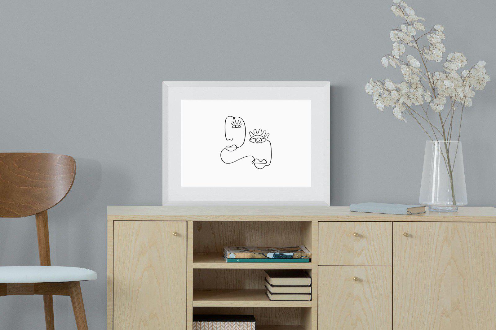 Picasso Two-Wall_Art-60 x 45cm-Framed Print-White-Pixalot