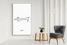 Picasso's Dachshund-Wall_Art-130 x 220cm-Mounted Canvas-Wood-Pixalot