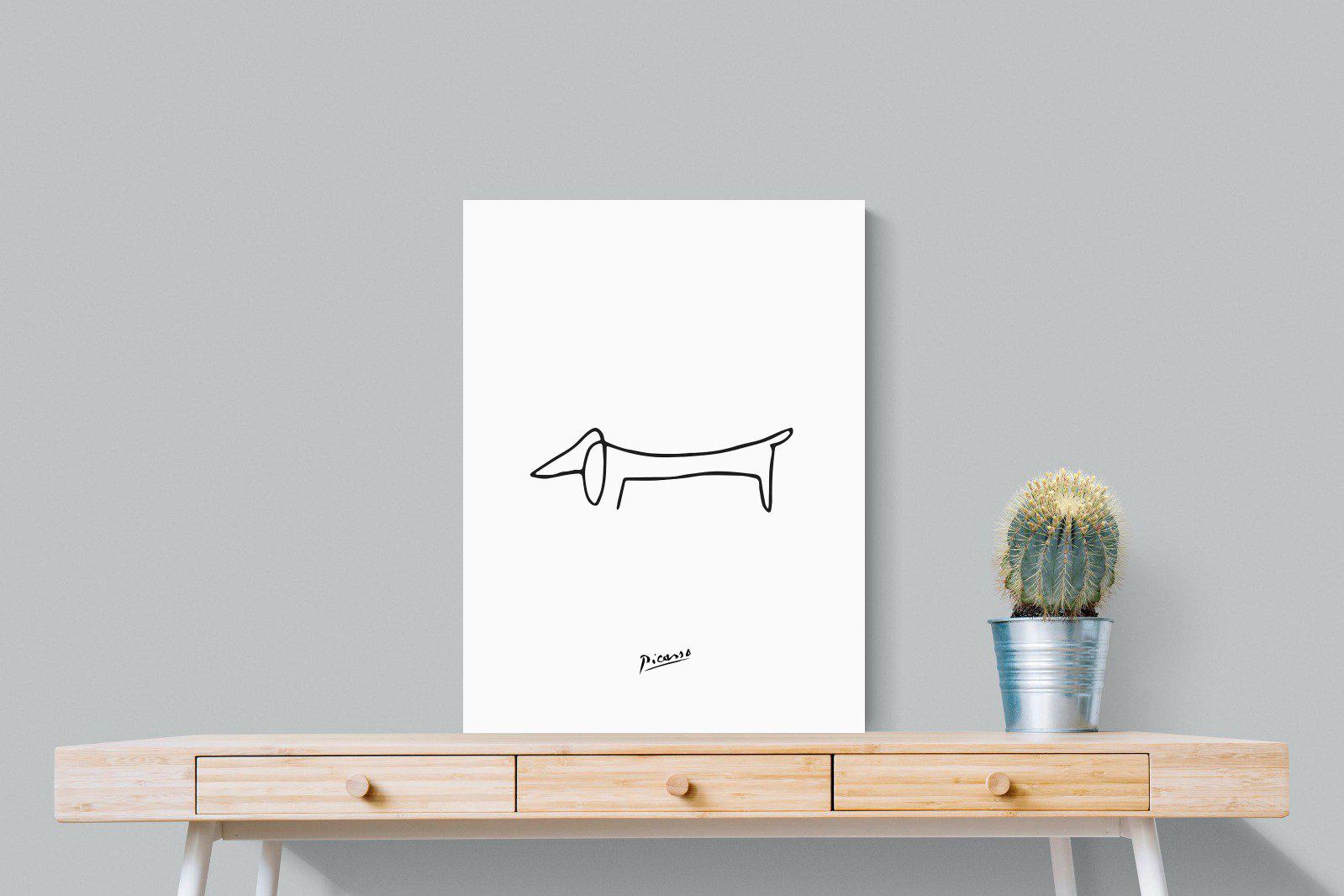 Picasso's Dachshund-Wall_Art-60 x 80cm-Mounted Canvas-No Frame-Pixalot