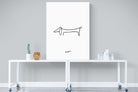 Picasso's Dachshund-Wall_Art-90 x 120cm-Mounted Canvas-No Frame-Pixalot