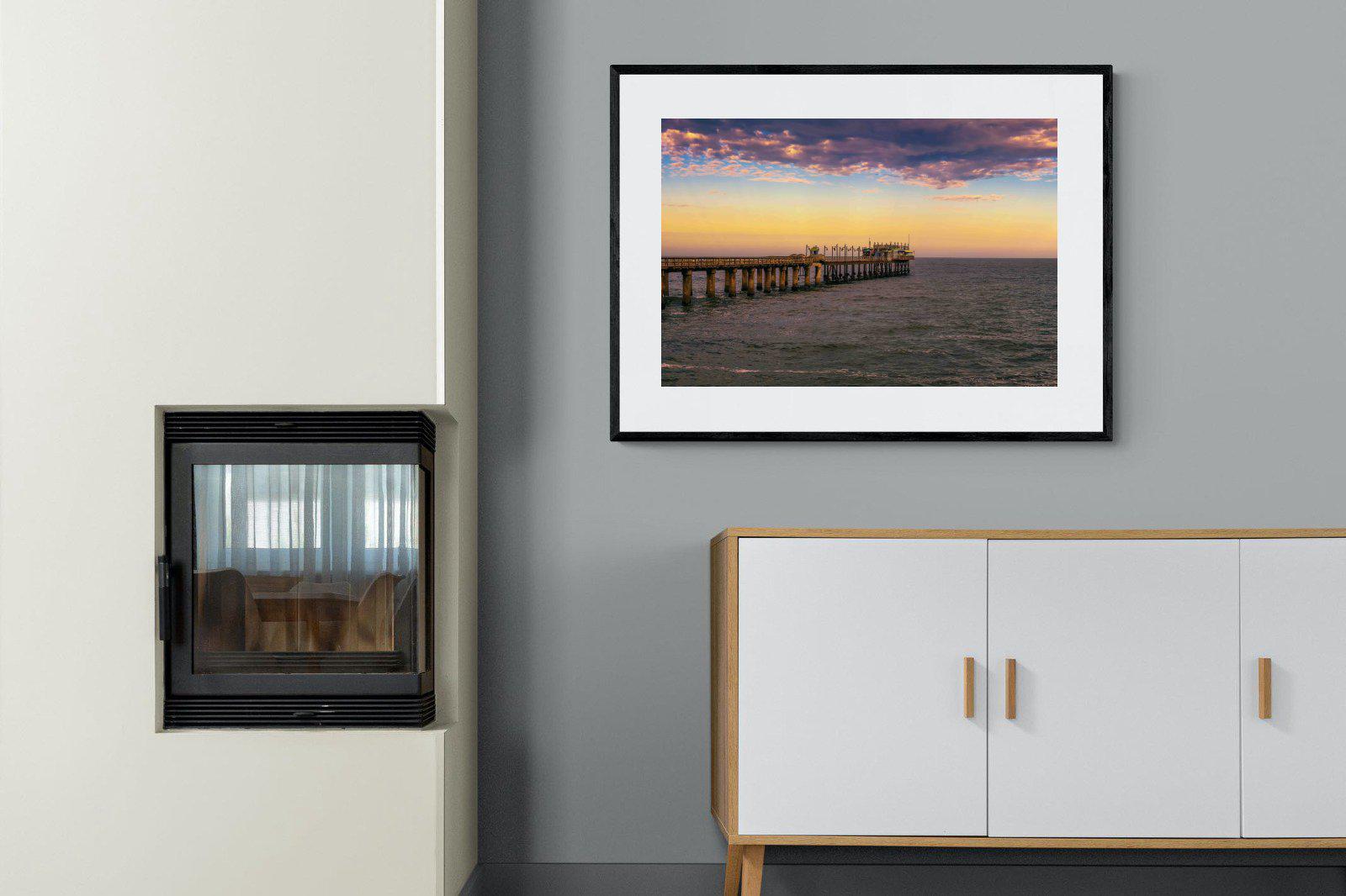 Pier-Wall_Art-100 x 75cm-Framed Print-Black-Pixalot