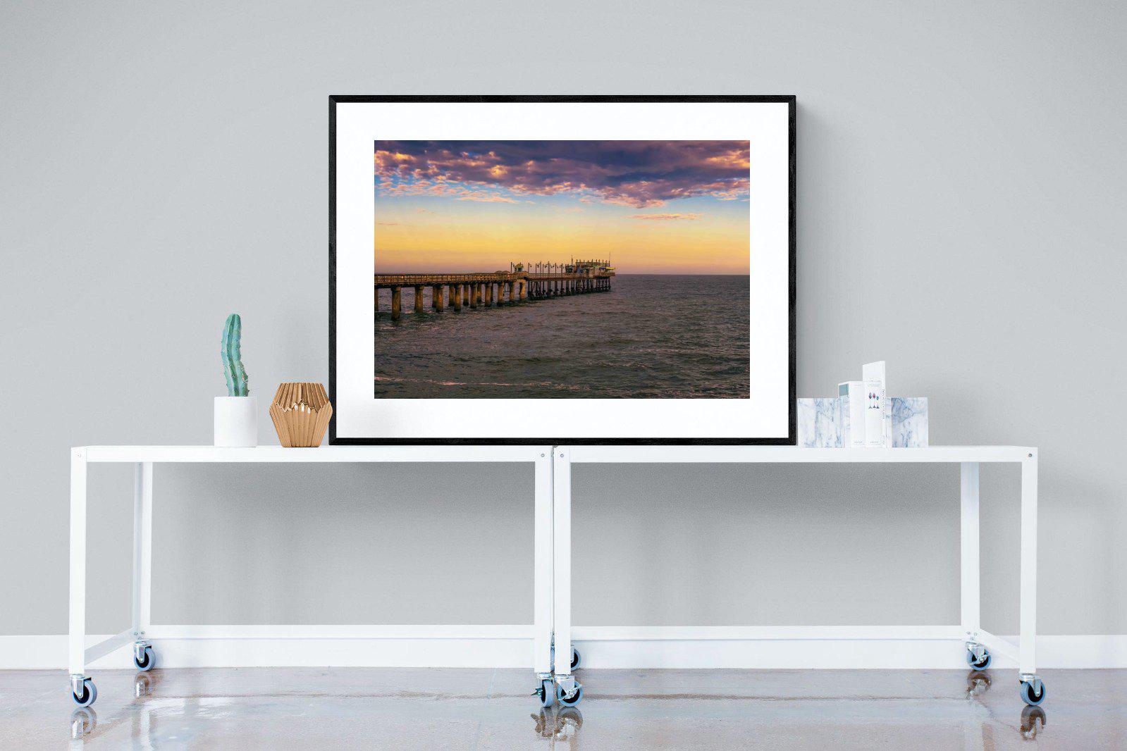 Pier-Wall_Art-120 x 90cm-Framed Print-Black-Pixalot