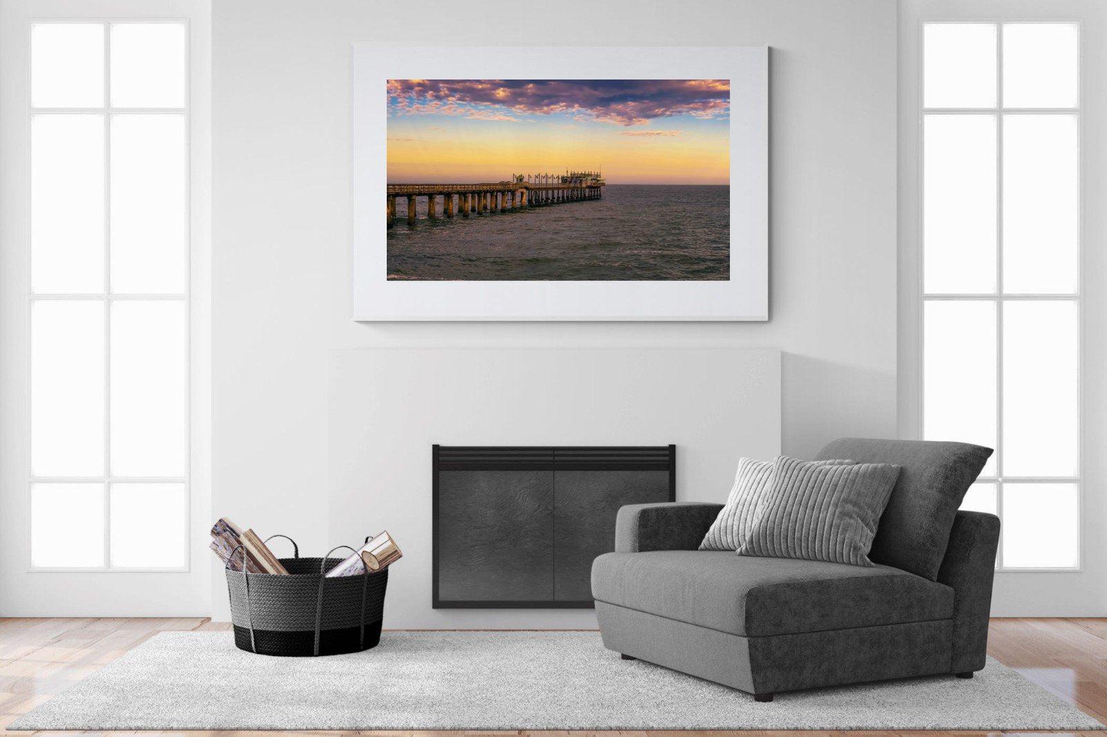 Pier-Wall_Art-150 x 100cm-Framed Print-White-Pixalot