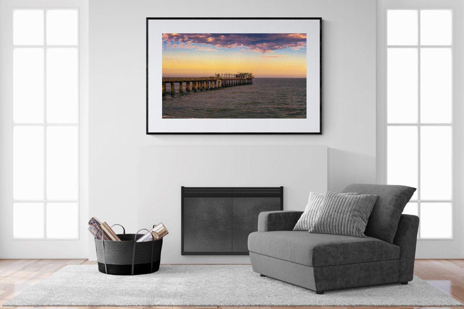 Pier-Wall_Art-150 x 100cm-Framed Print-Black-Pixalot