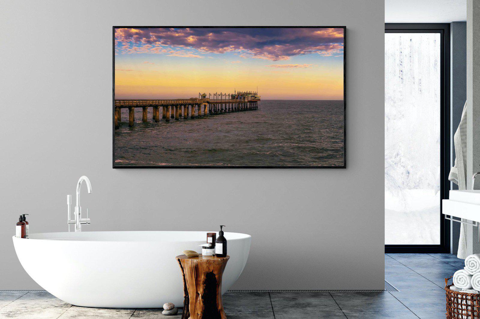 Pier-Wall_Art-180 x 110cm-Mounted Canvas-Black-Pixalot