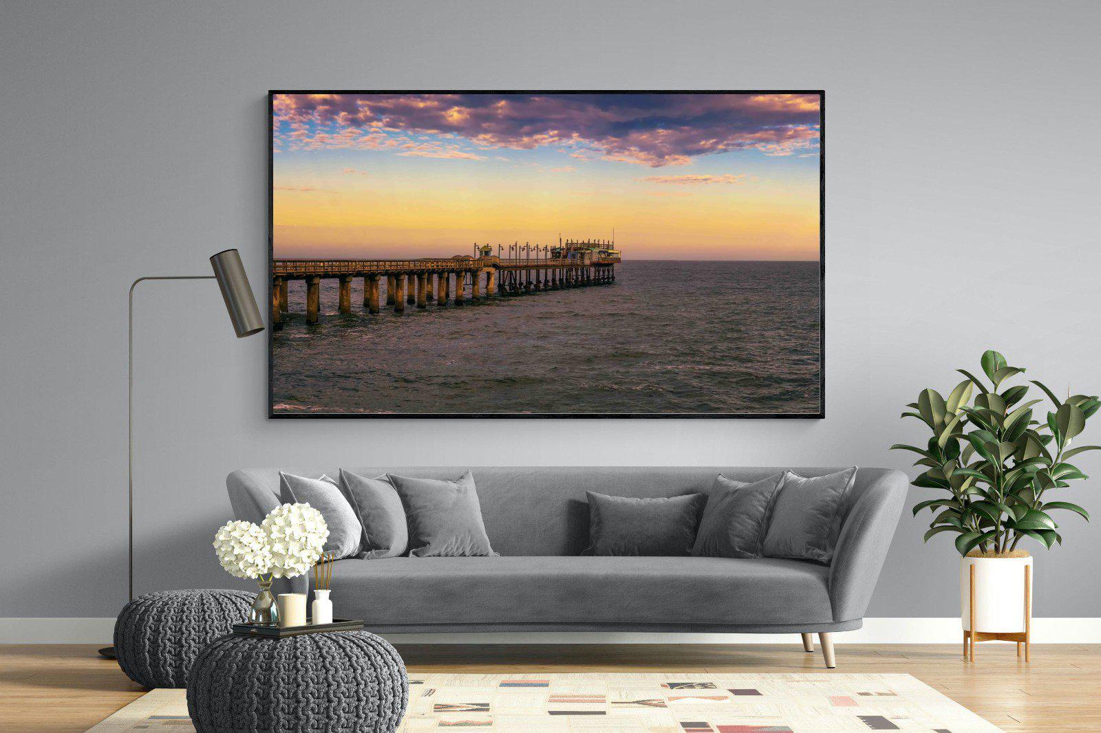 Pier-Wall_Art-220 x 130cm-Mounted Canvas-Black-Pixalot