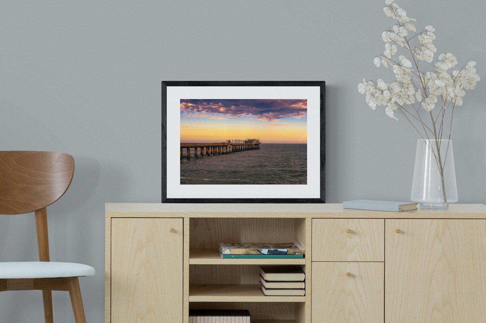 Pier-Wall_Art-60 x 45cm-Framed Print-Black-Pixalot