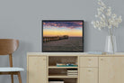 Pier-Wall_Art-60 x 45cm-Mounted Canvas-Black-Pixalot