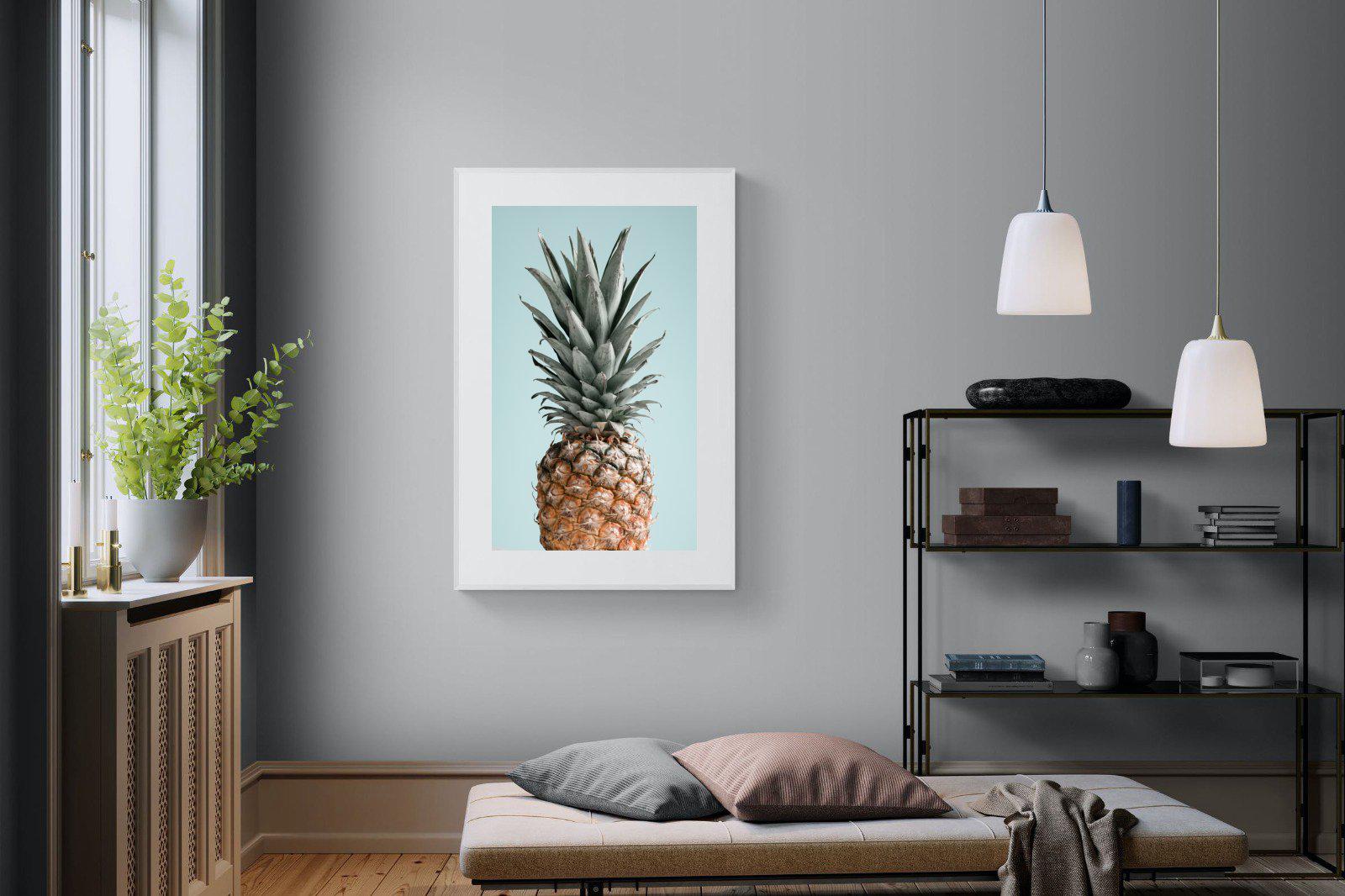 Pineapple-Wall_Art-100 x 150cm-Framed Print-White-Pixalot