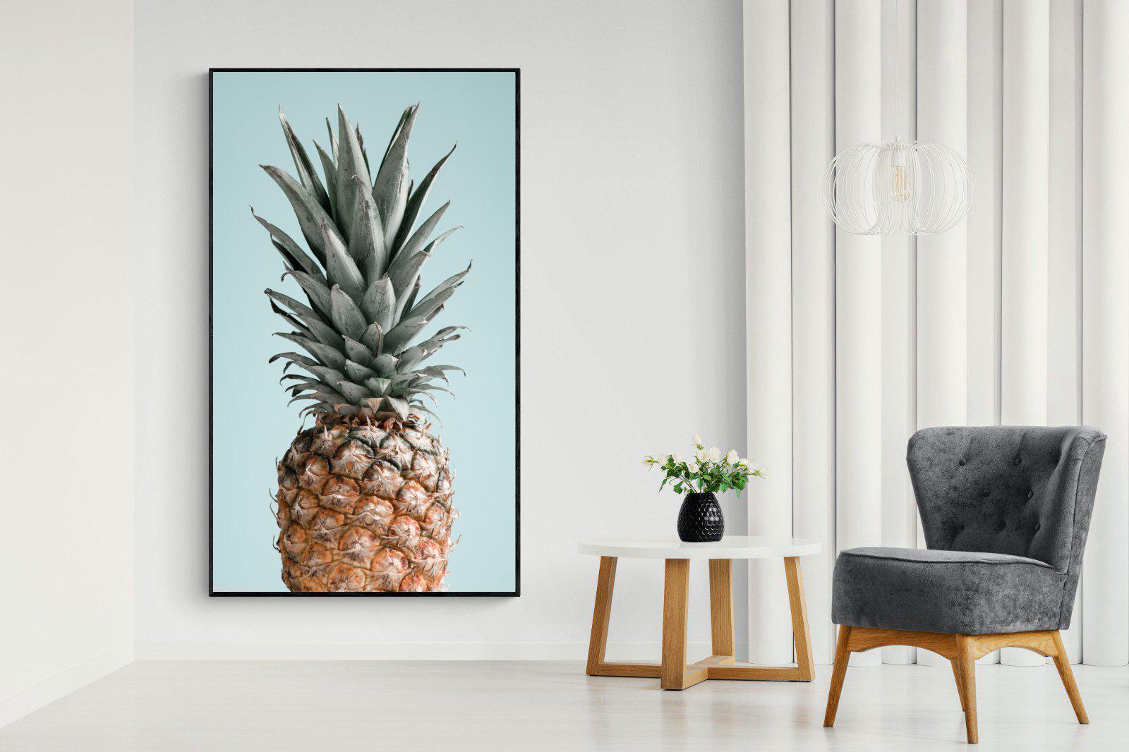 Pineapple-Wall_Art-130 x 220cm-Mounted Canvas-Black-Pixalot