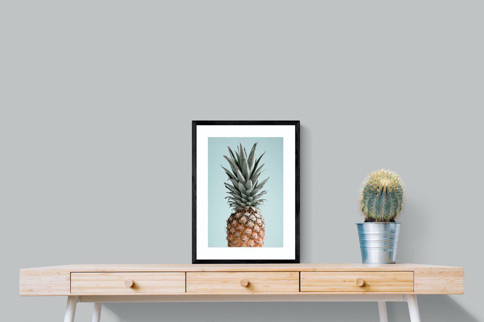 Pineapple-Wall_Art-45 x 60cm-Framed Print-Black-Pixalot