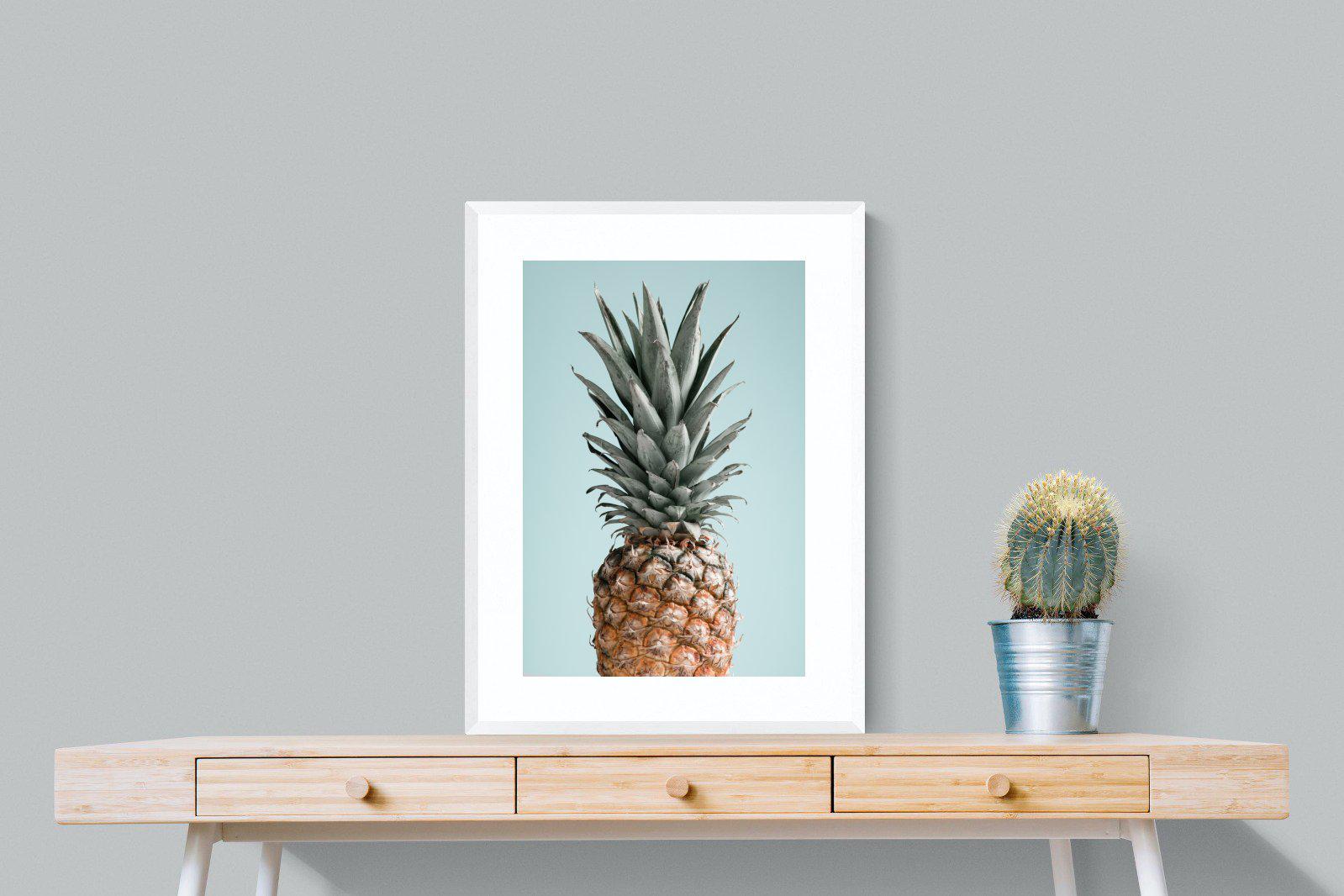 Pineapple-Wall_Art-60 x 80cm-Framed Print-White-Pixalot