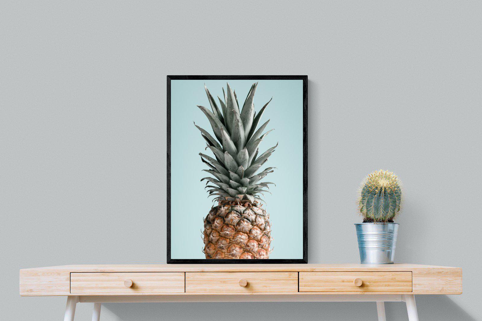 Pineapple-Wall_Art-60 x 80cm-Mounted Canvas-Black-Pixalot