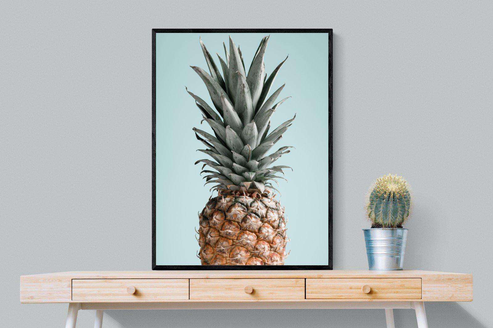 Pineapple-Wall_Art-75 x 100cm-Mounted Canvas-Black-Pixalot
