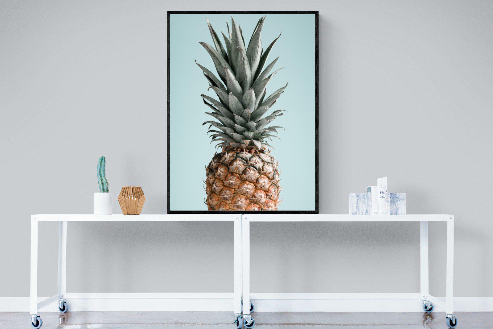 Pineapple-Wall_Art-90 x 120cm-Mounted Canvas-Black-Pixalot