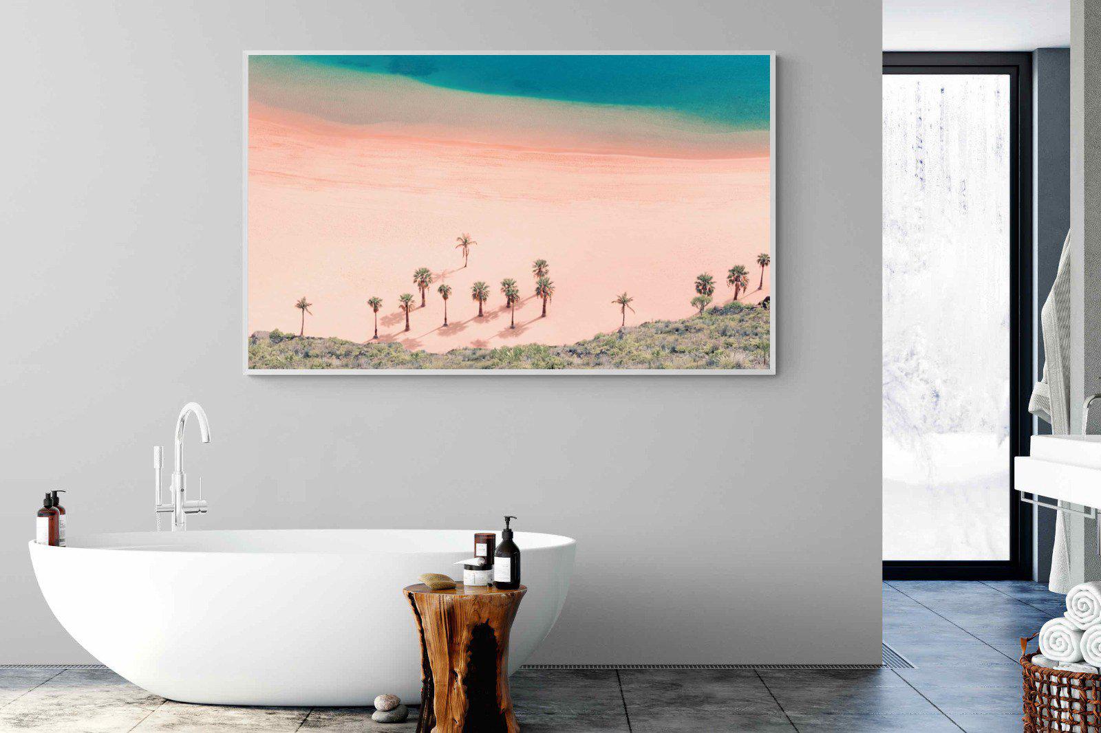 Pink Beach-Wall_Art-180 x 110cm-Mounted Canvas-White-Pixalot