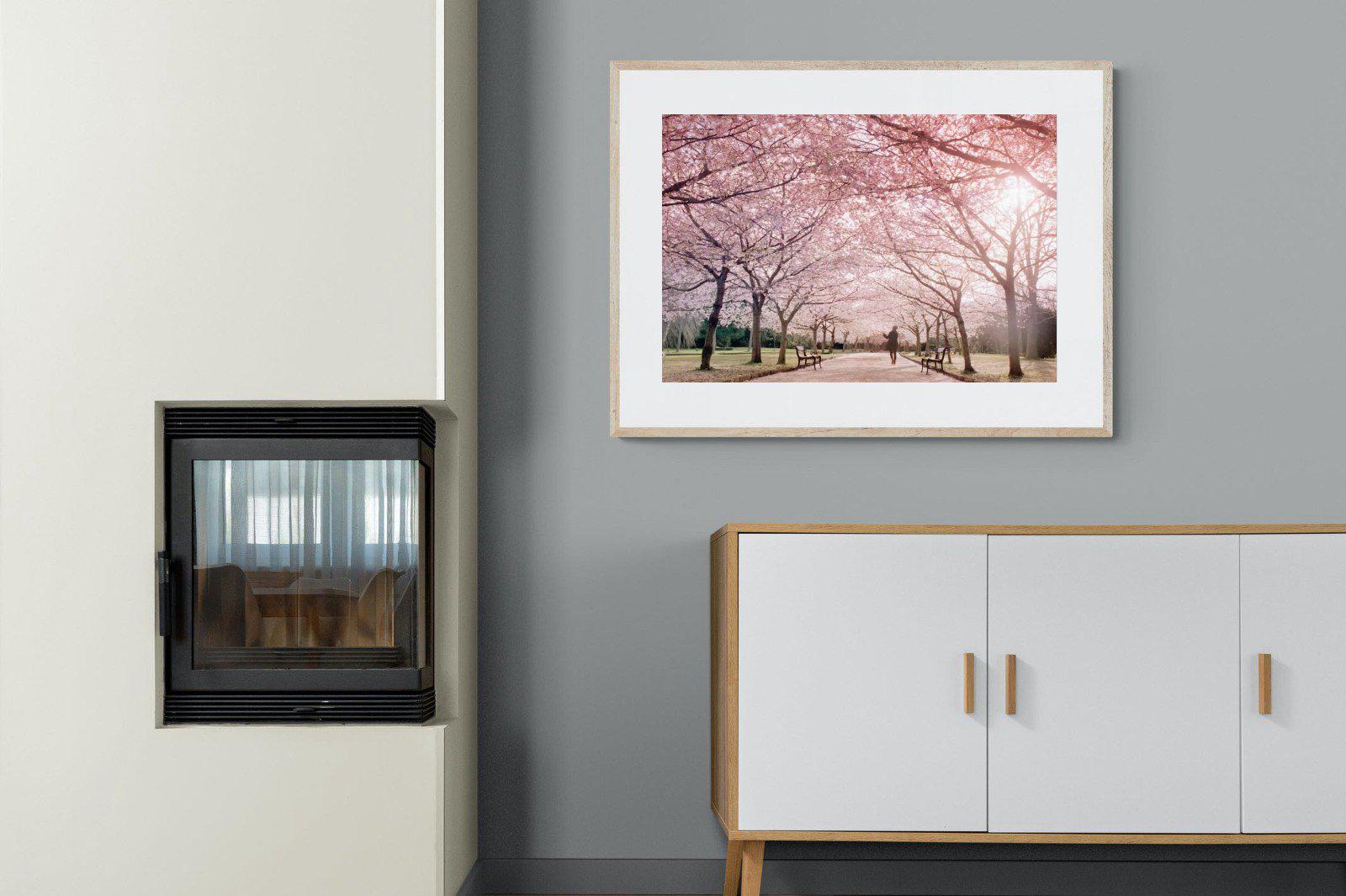 Pink Blossom-Wall_Art-100 x 75cm-Framed Print-Wood-Pixalot