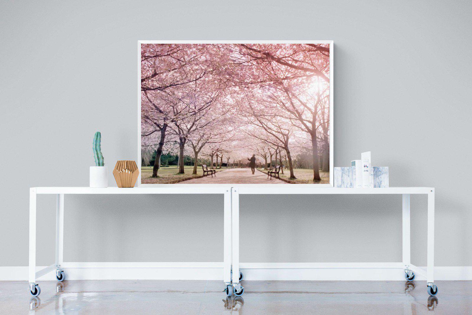 Pink Blossom-Wall_Art-120 x 90cm-Mounted Canvas-White-Pixalot