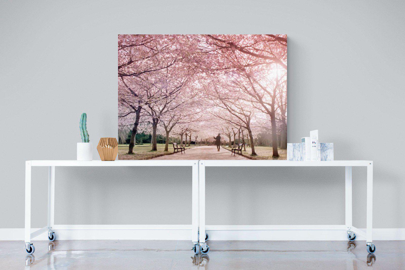 Pink Blossom-Wall_Art-120 x 90cm-Mounted Canvas-No Frame-Pixalot