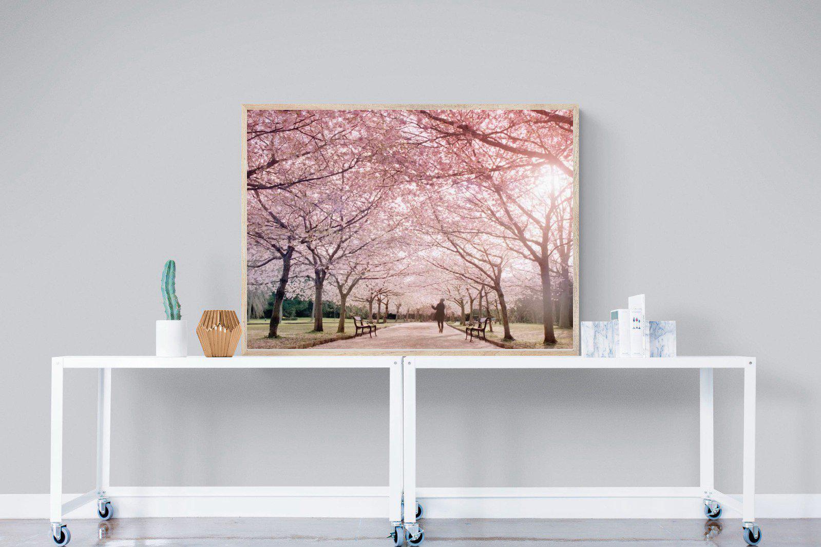 Pink Blossom-Wall_Art-120 x 90cm-Mounted Canvas-Wood-Pixalot