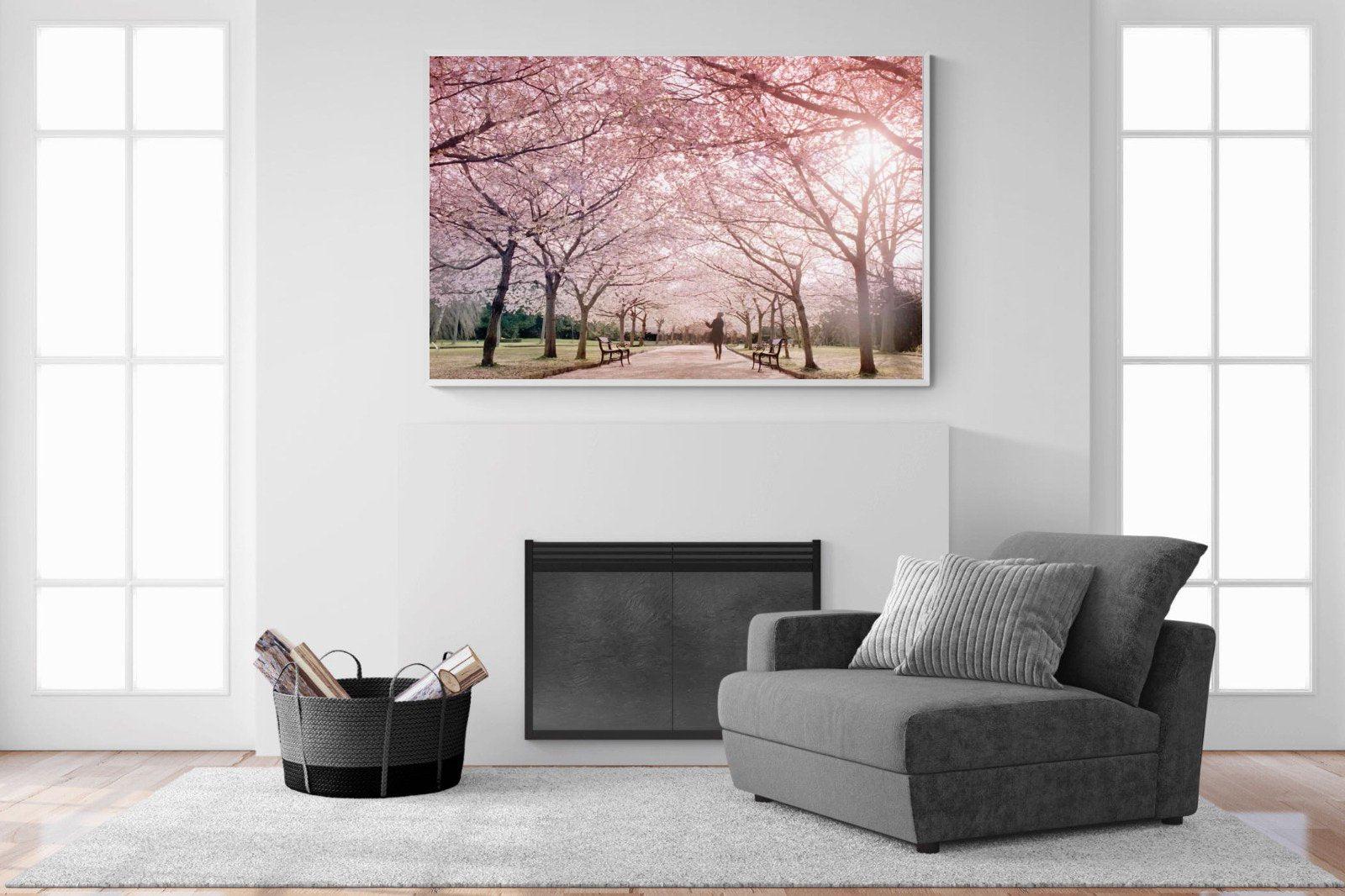 Pink Blossom-Wall_Art-150 x 100cm-Mounted Canvas-White-Pixalot