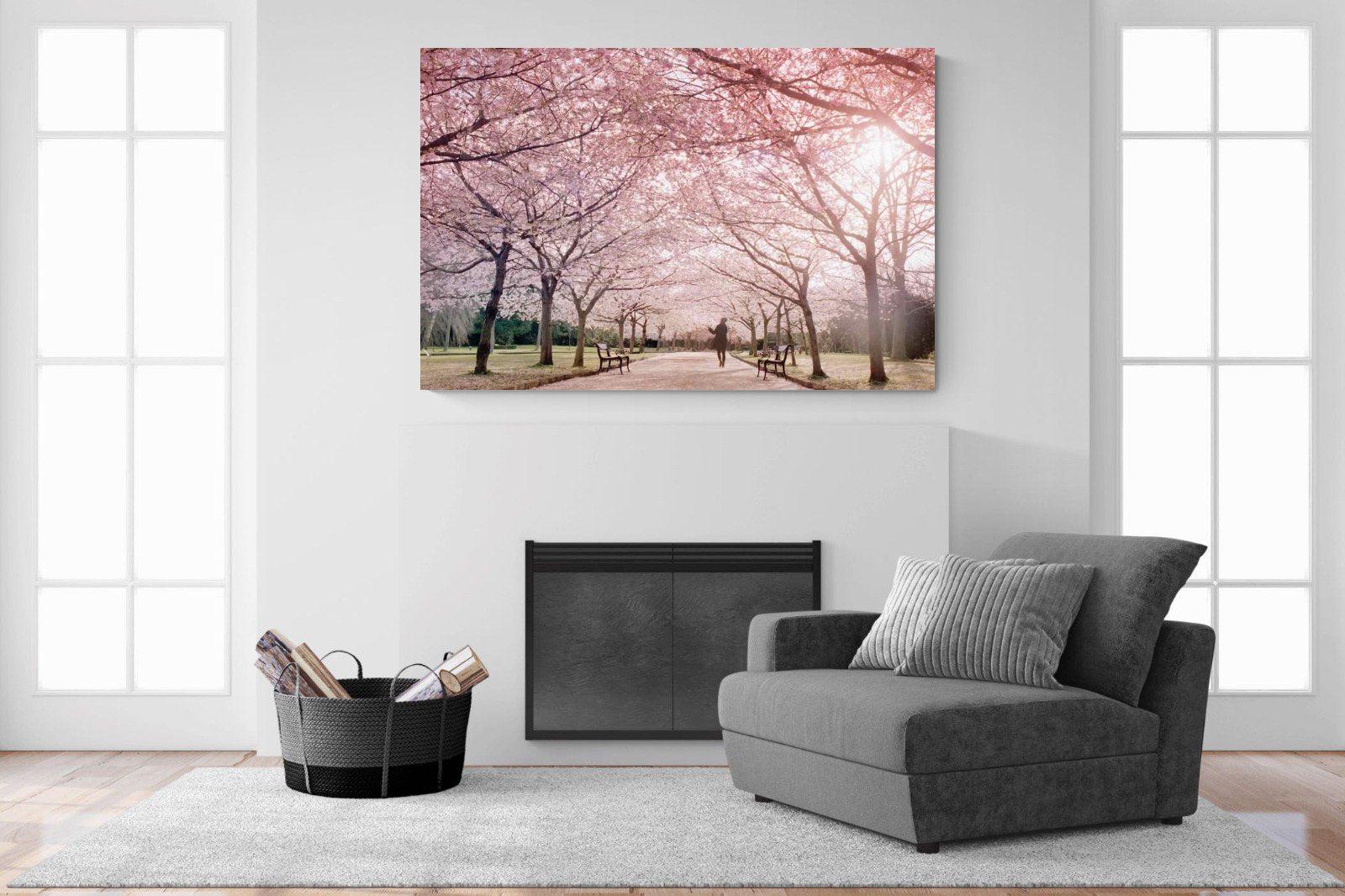 Pink Blossom-Wall_Art-150 x 100cm-Mounted Canvas-No Frame-Pixalot