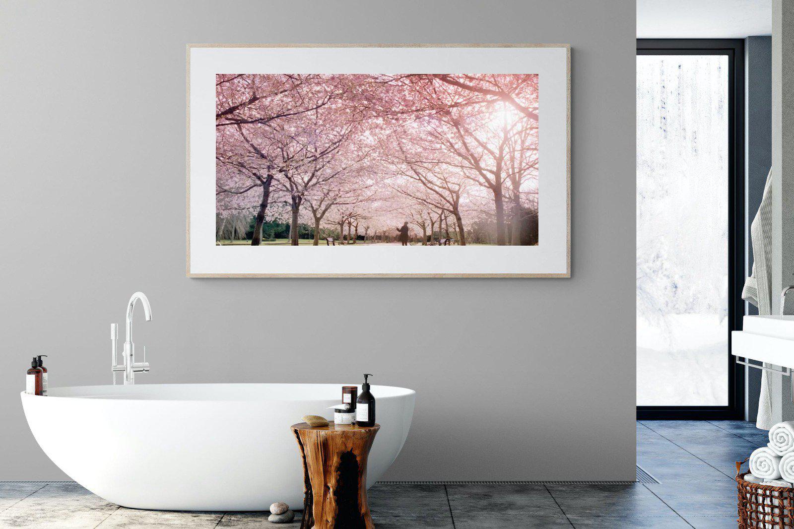 Pink Blossom-Wall_Art-180 x 110cm-Framed Print-Wood-Pixalot