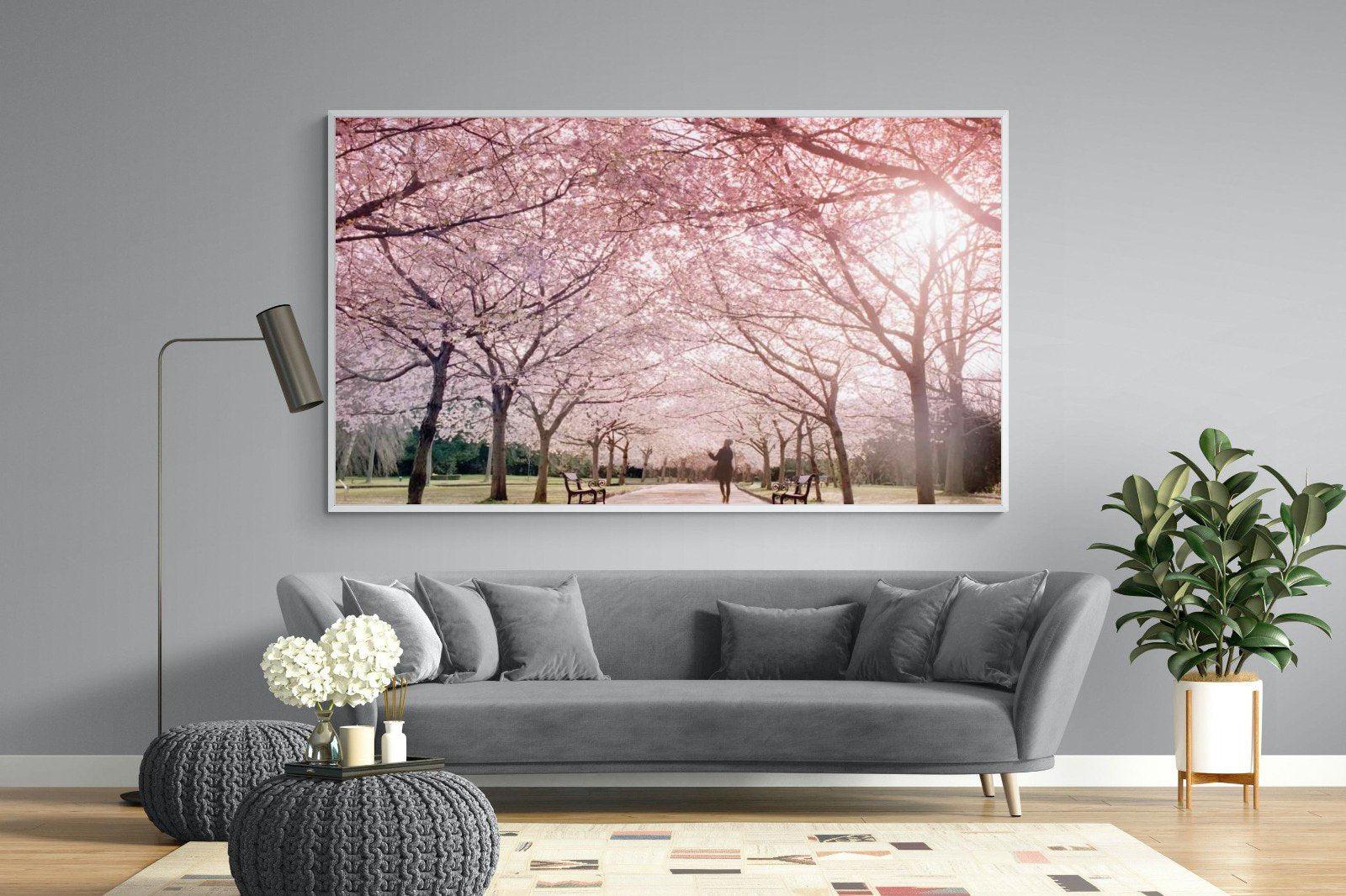 Pink Blossom-Wall_Art-220 x 130cm-Mounted Canvas-White-Pixalot