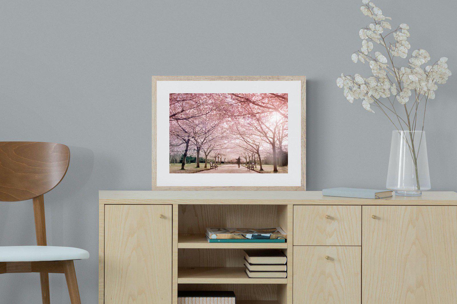 Pink Blossom-Wall_Art-60 x 45cm-Framed Print-Wood-Pixalot