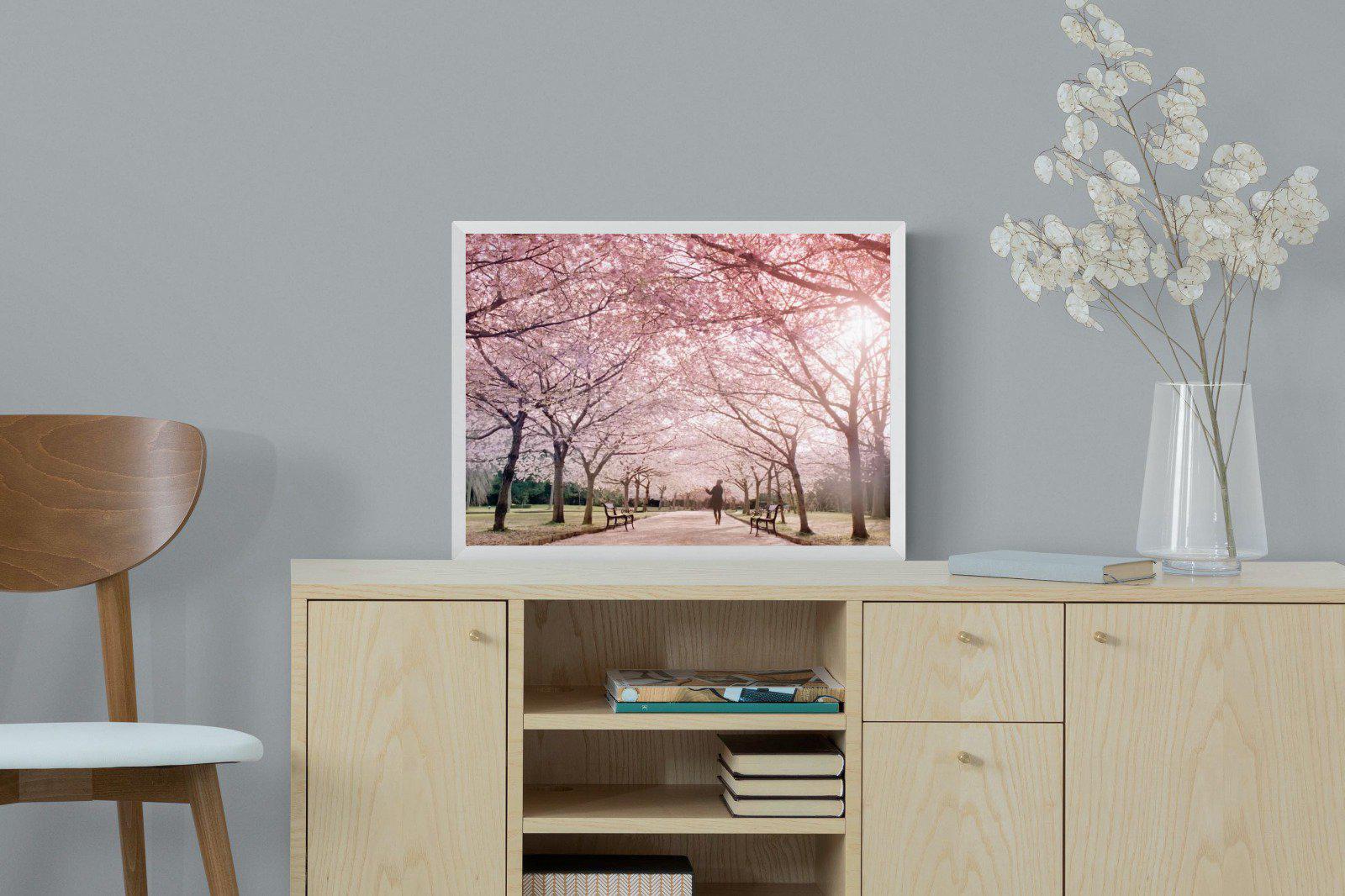 Pink Blossom-Wall_Art-60 x 45cm-Mounted Canvas-White-Pixalot