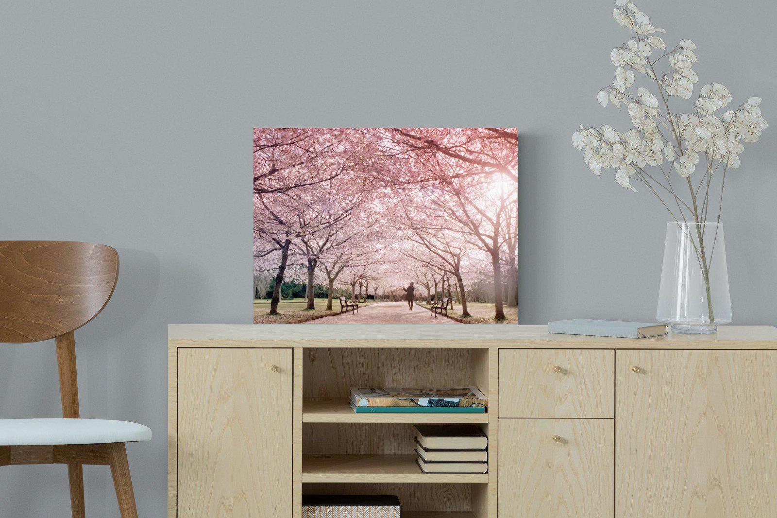 Pink Blossom-Wall_Art-60 x 45cm-Mounted Canvas-No Frame-Pixalot