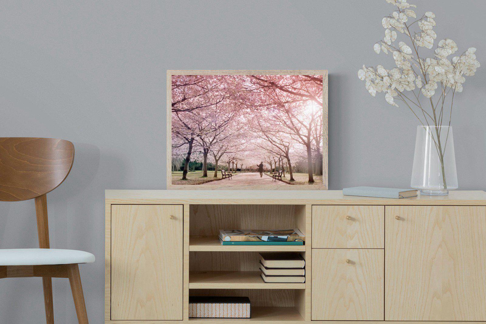 Pink Blossom-Wall_Art-60 x 45cm-Mounted Canvas-Wood-Pixalot