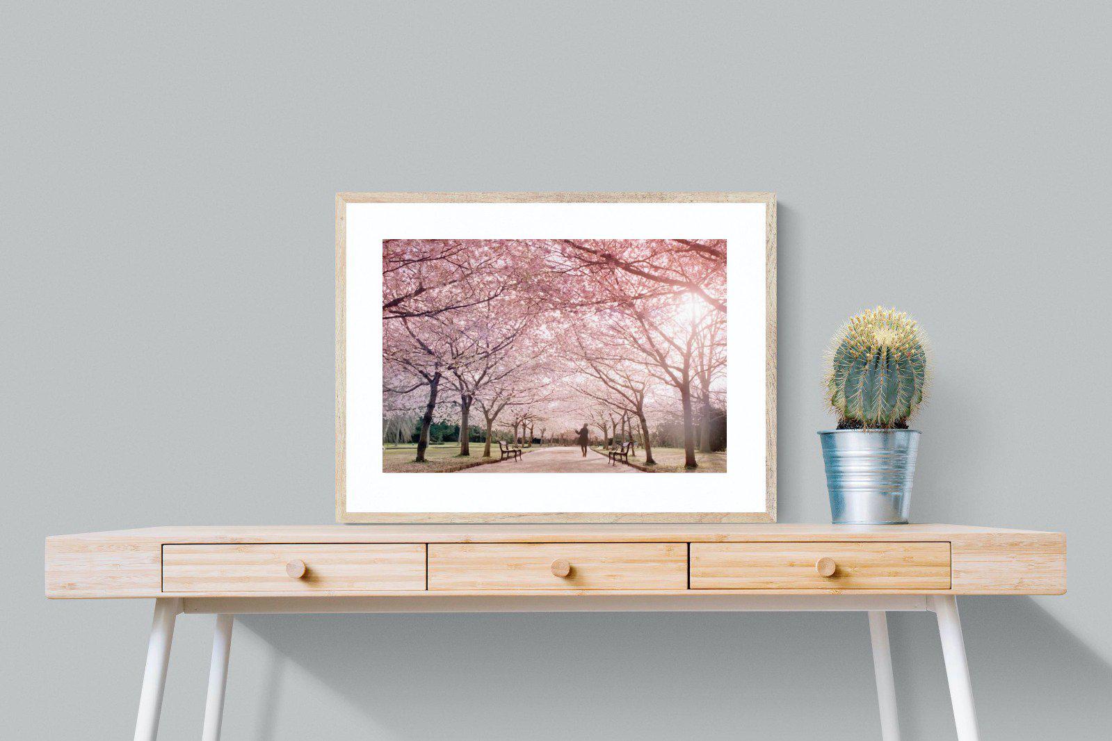 Pink Blossom-Wall_Art-80 x 60cm-Framed Print-Wood-Pixalot