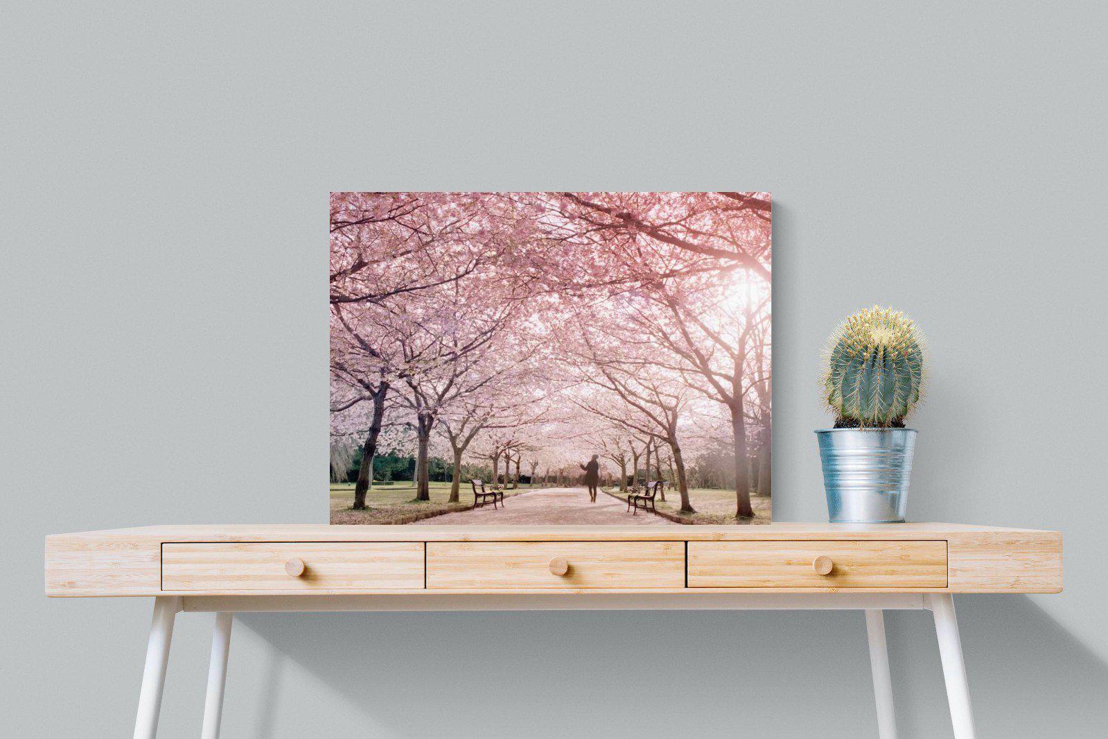 Pink Blossom-Wall_Art-80 x 60cm-Mounted Canvas-No Frame-Pixalot