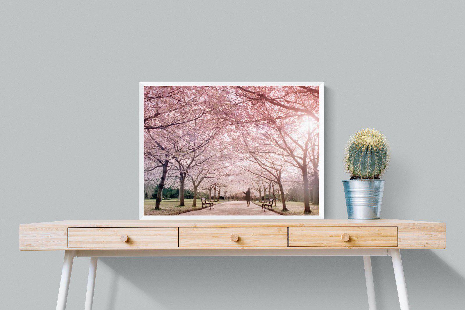 Pink Blossom-Wall_Art-80 x 60cm-Mounted Canvas-White-Pixalot