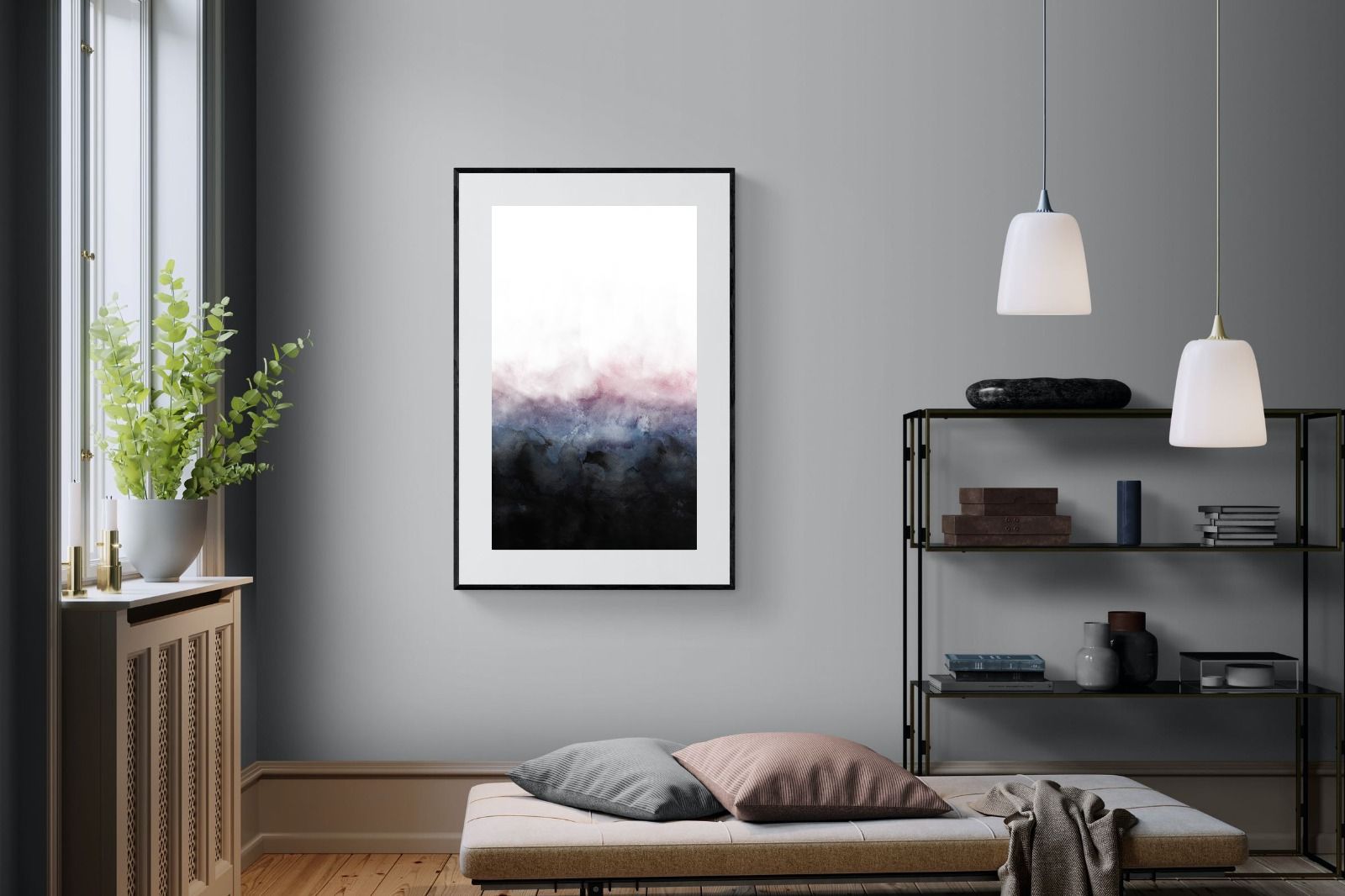 Pink Mist-Wall_Art-100 x 150cm-Framed Print-Black-Pixalot