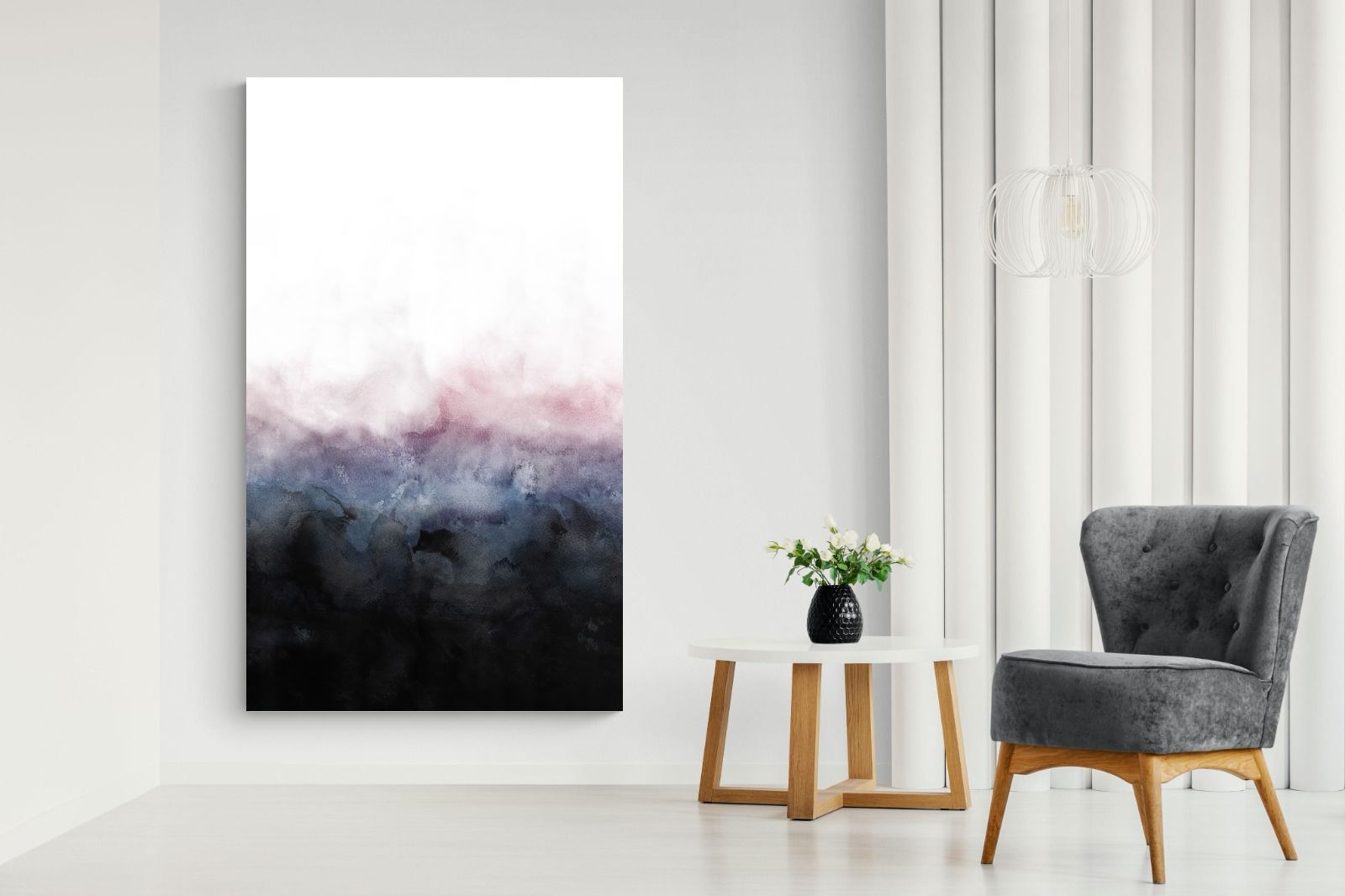 Pink Mist-Wall_Art-130 x 220cm-Mounted Canvas-No Frame-Pixalot